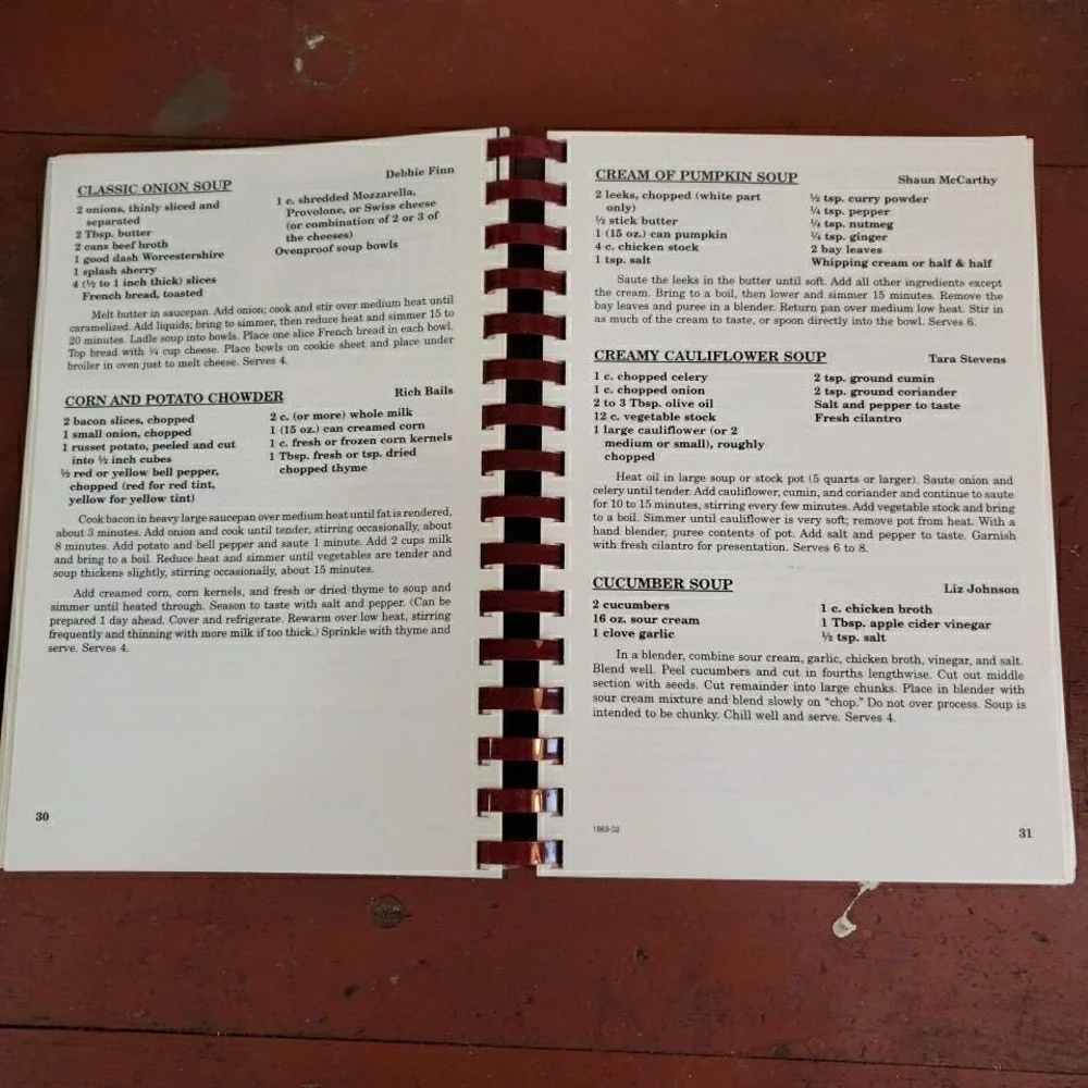 2002 Spiral Bound Cookbook A Harvest Shared -Christ Church Episcopal - Plano, TX